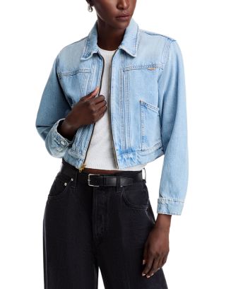 MOTHER The Duo Short Denim Jacket | Bloomingdale's