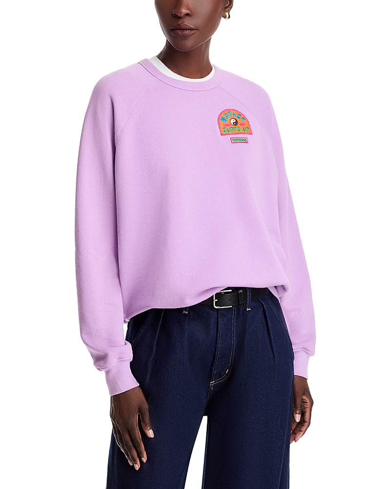 Mother Womens The Biggie Concert Regular-fit Cotton Sweatshirt Surfs In Surf