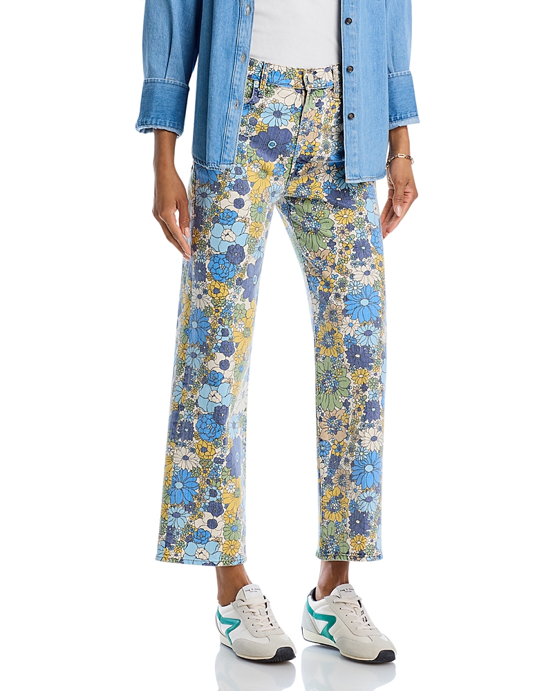 Mother The Rambler Zip Ankle Dirtbike Flowers Pants In Dirtbike F
