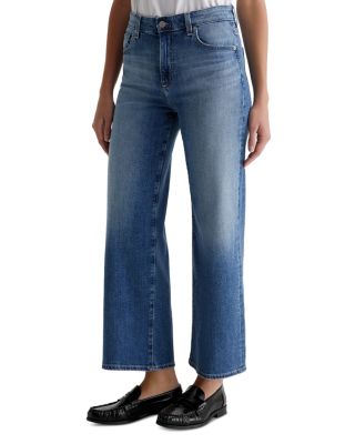 Saige Wide Leg Crop Jeans in Bell Canyon