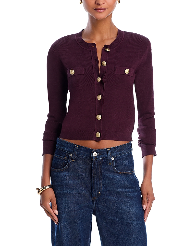 L AGENCE L'AGENCE TOULOUSE CREWNECK CARDIGAN