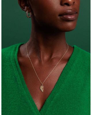 14K Yellow Gold Multi Gemstone & Diamond Accent Wicked Best Friends Mizpah Heart Pendant Necklaces, Set of 2