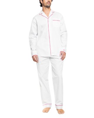 Petite Plume - Brushed Cotton Twill Piped Pajama Set