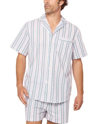 Brushed Cotton Twill Stripe Short Pajama Set