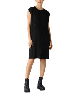 Eileen Fisher - Round Neck Rib Knit Dress