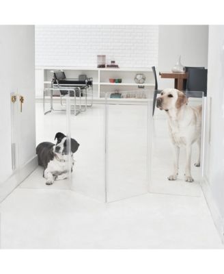 Wall Mounted Clear Pet Gate Zig Zag , 4 Panel