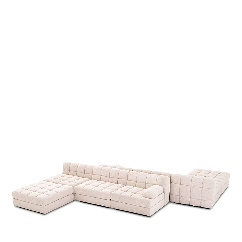 Eichholtz Dean 6 Piece Sectional Sofa In Boucle Cream