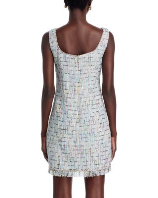 Novi Tweed Fringe Trim Mini Dress