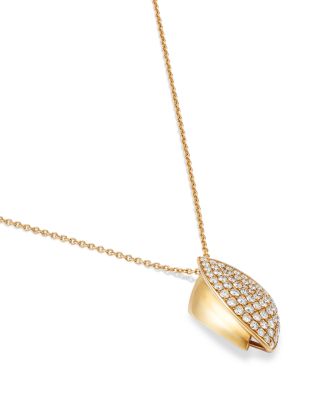 Diamond Pendant Necklace in 14K Yellow Gold, 0.80 tcw