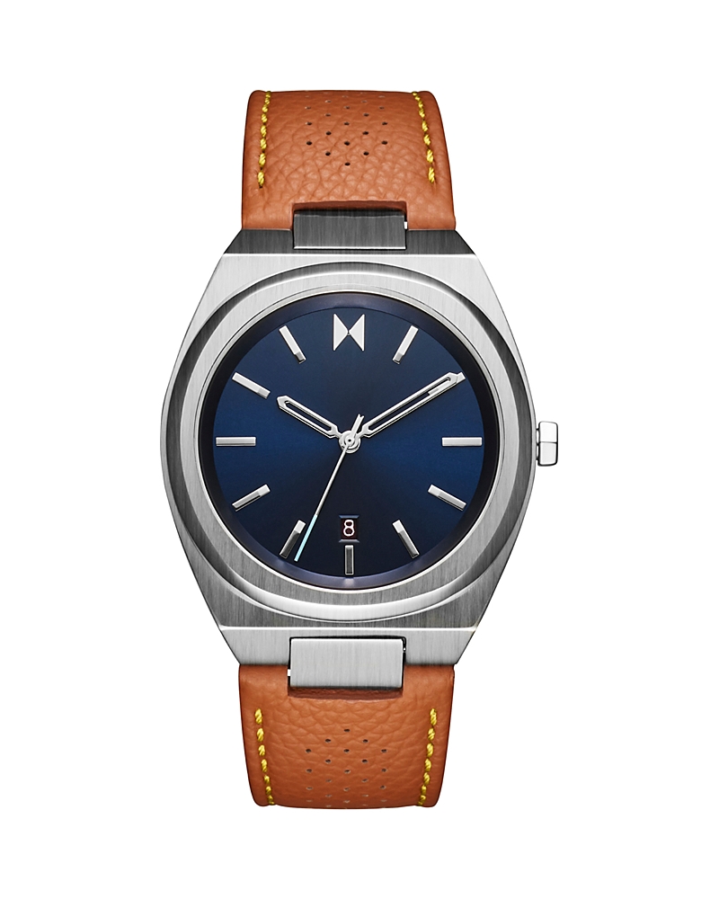 Mvmt Men's Odyssey Ii Brown Leather Strap Watch ,40mm In Blue/brown