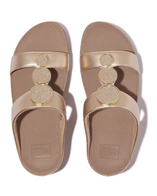 Women's Halo Embellished Wedge Slide Sandals