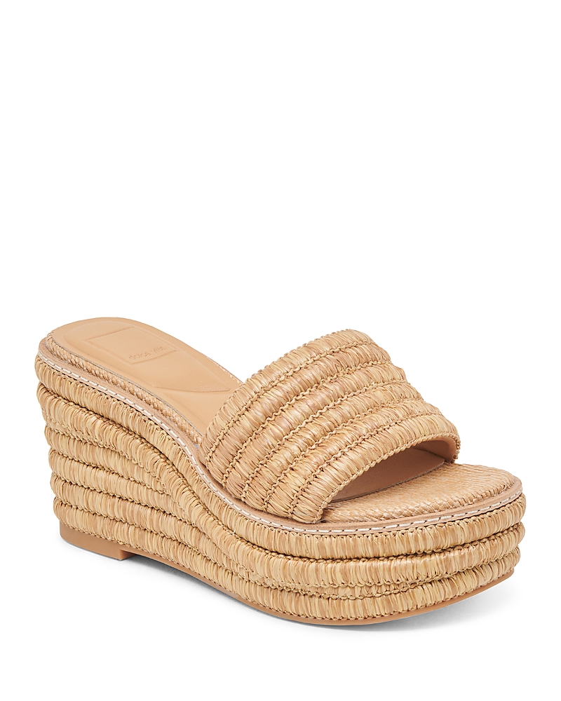 Dolce Vita Throne Platform Wedge Sandal In Light Natural
