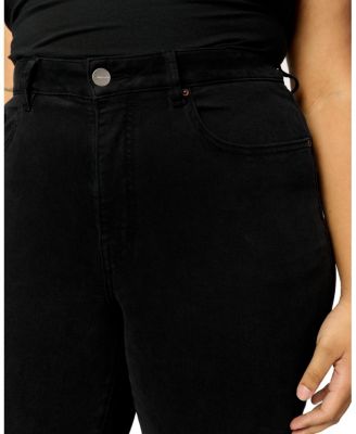 ASE Plus Stretch High Rise Straight Jean in Jet Black