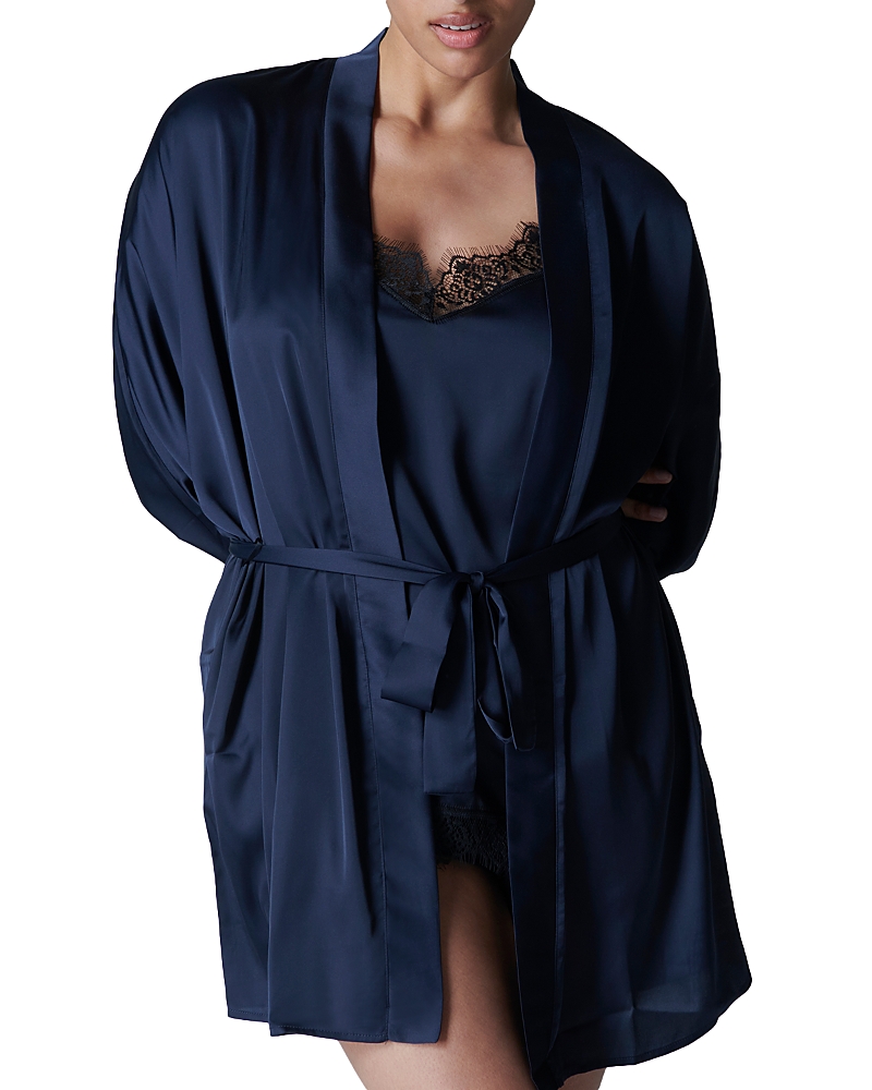 Simone Perele Satin Secrets Kimono In Full Moon