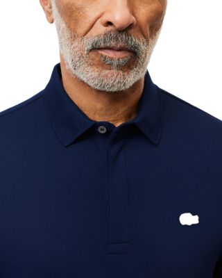 Long Sleeve Ribbed Collar Polo Shirt