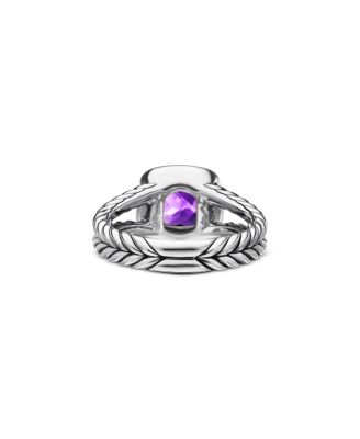 Petite Albion Ring with Amethyst & Diamonds