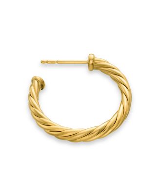 Cablespira&reg; Hoop Earrings in 18K Yellow Gold, 3/4"