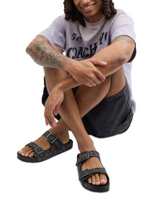 COACH Signature Buckled Strap Sandals | Bloomingdale's Men