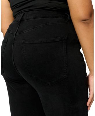 ASE Plus Stretch High Rise Straight Jean in Jet Black