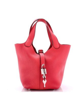 Pre-Owned Hermes Pm Picotin Lock Bag Clemence