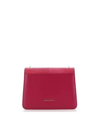Serpenti Forever Square Shoulder Bag Leather and Stingray