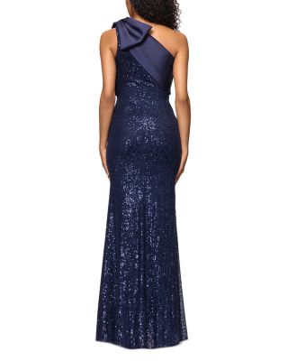 Long Sequinned Bow Dress - Exclusive