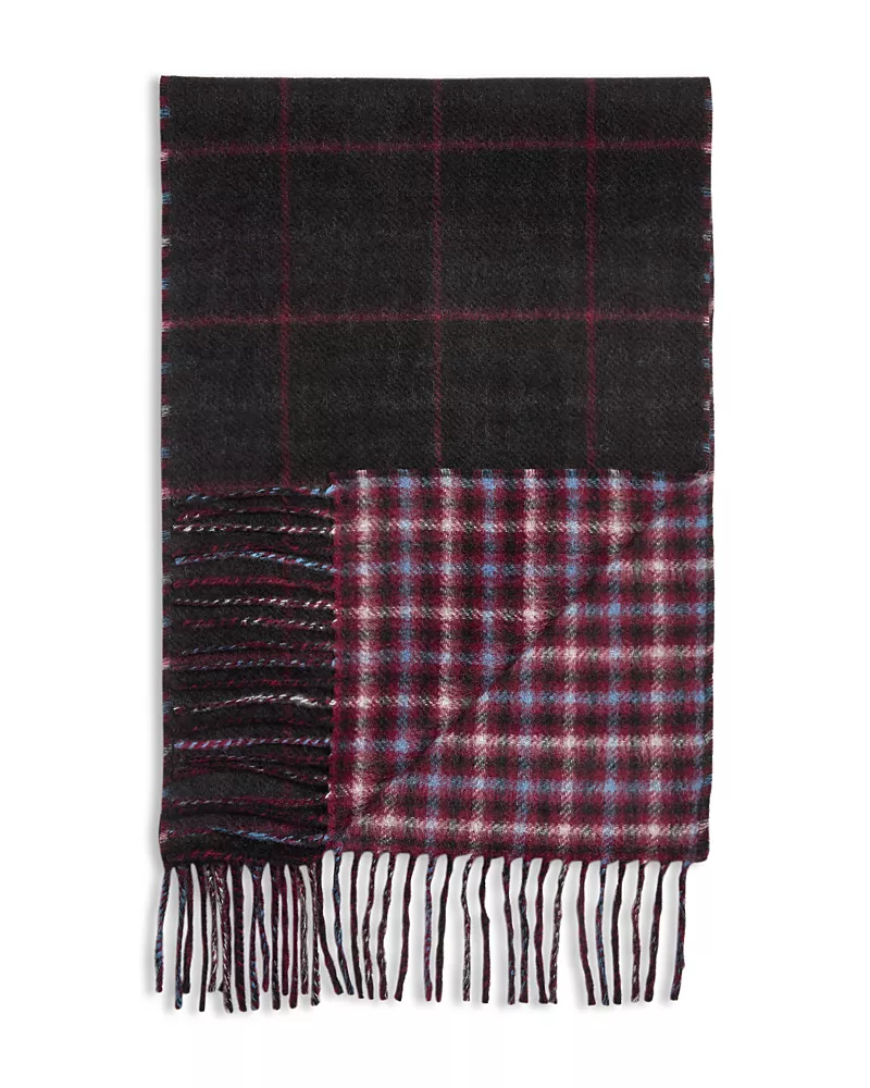 The Men's Store at Bloomingdale's Windowpane Reversible Cashmere Scarf - Exclusive
