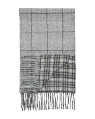 The Men's Store at Bloomingdale's Windowpane Reversible Cashmere Scarf - Exclusive