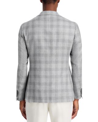 Kei Textured Plaid Unstructured Regular Fit Sport Coat