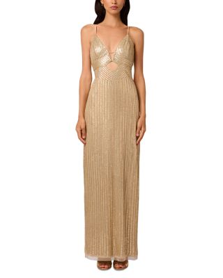 Madelyn Beaded Long Column Gown  