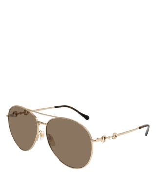 Gucci - Horsebit Pilot Metal Sunglasses, 60mm