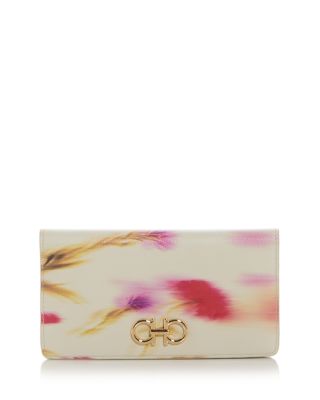 FERRAGAMO - Double Gancini Leather Continental Wallet