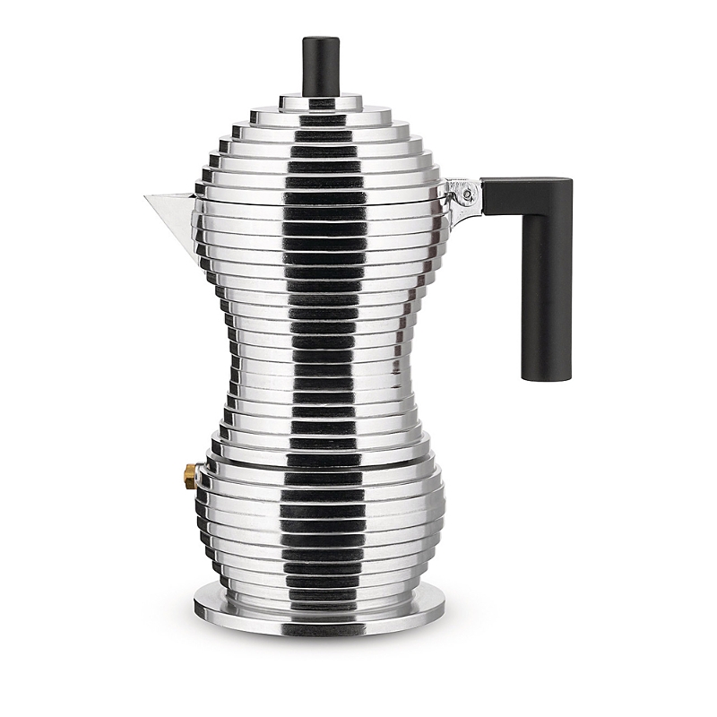 Alessi 3 Cup Stovetop Coffeemaker By Michele De Lucchi In Grey