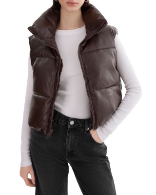 Melicia Reversible Faux Leather & Fleece Vest