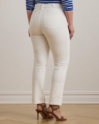 Plus High Rise Straight Ankle Jeans