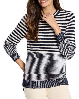 Nic+Zoe Striped Crewneck Sweater