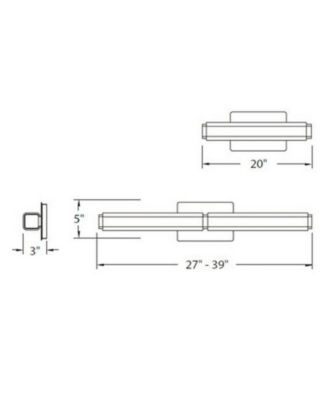  Vogue 20in 3000K LED Bath Vanity & Wall Light