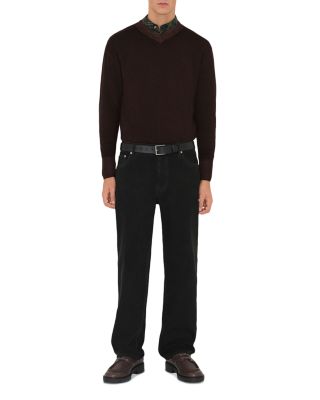 Men's Check Leather Belt