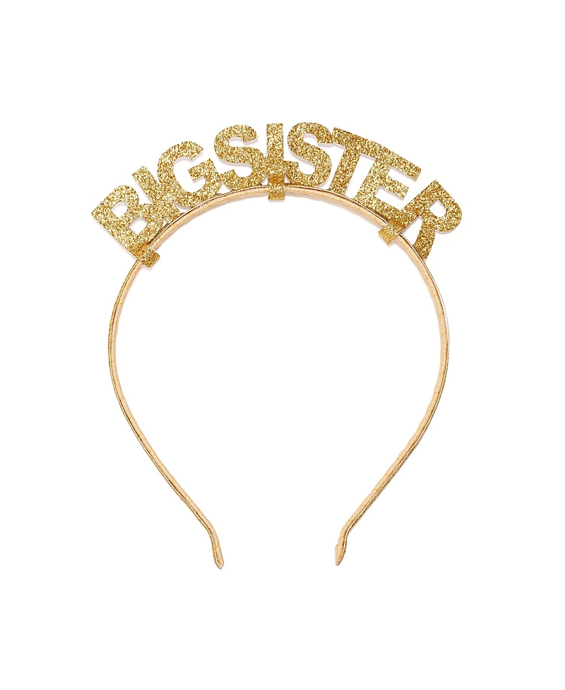 Shop Sweet Wink Girls' Pastel Rainbow Big Sister Headband - Little Kid, Big Kid In Gold