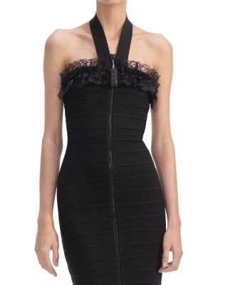 pink lace dress bodycon Pink Lace Strapless Bodycon Short Homecoming Dress – Modsele main image 0
