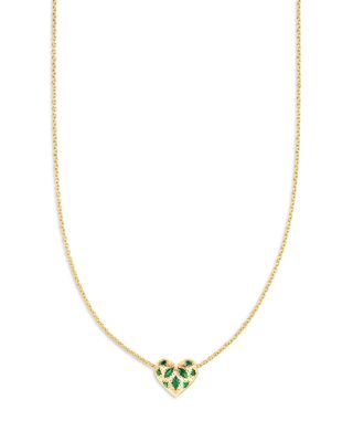 Kendra Scott - Holland 14K Gold Plated Mixed Cut Stone Heart Pendant Necklace, 19"