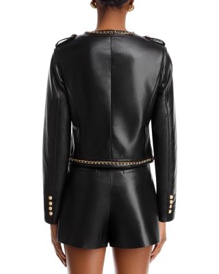 Jemmy Chain Faux Leather Jacket