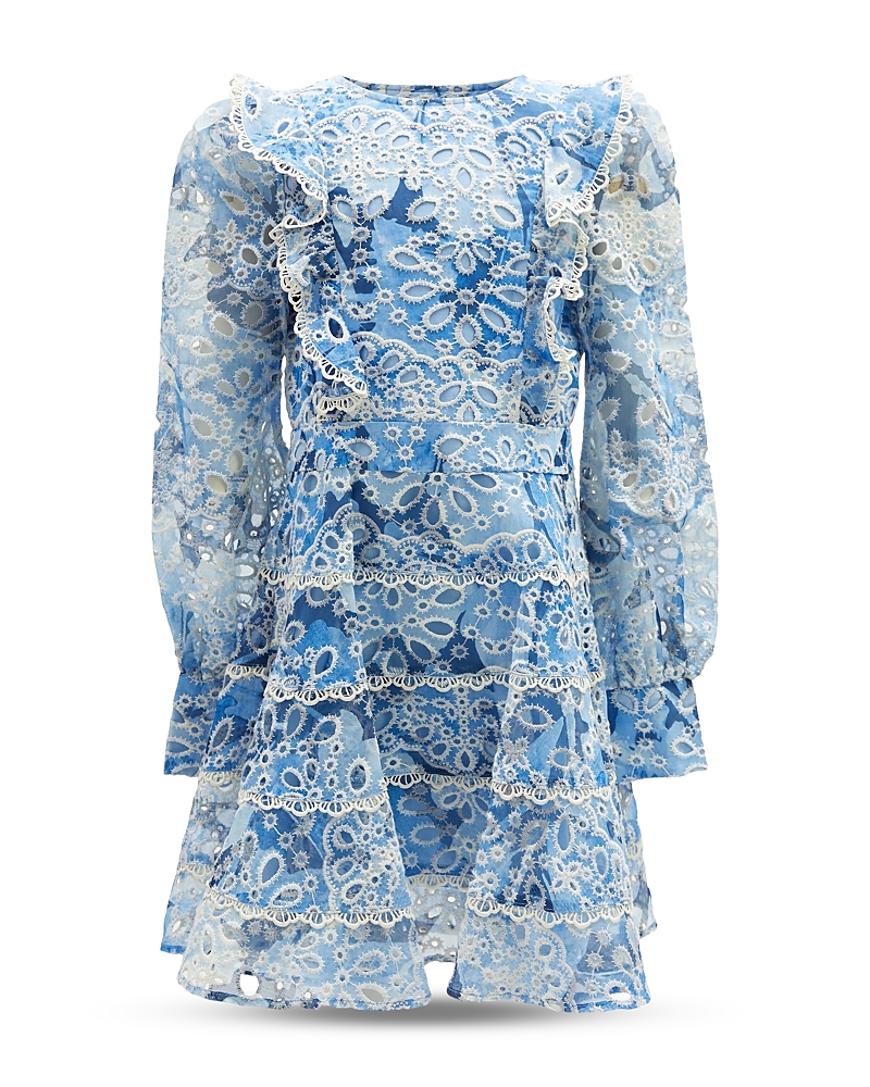 Shop Bardot Girls' Odette Mini Dress - Little Kid, Big Kid In Blue Garden