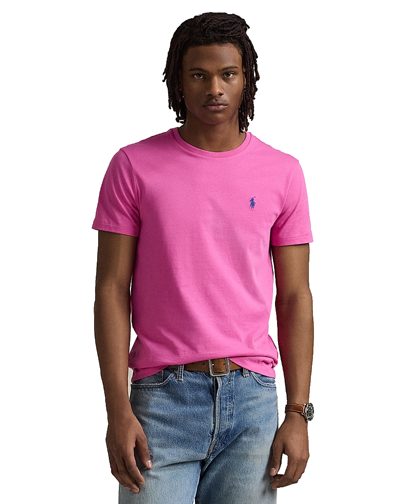Polo Ralph Lauren Custom Slim Fit Jersey T-shirt Clothing In Peony