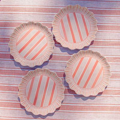 Cabana Stripe Melamine Dinner Plate, Set of 4