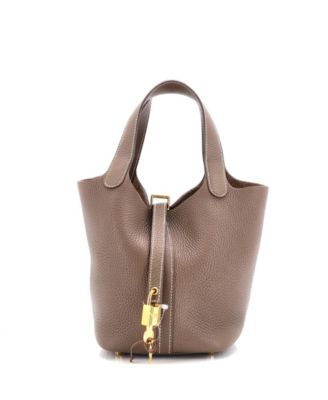 Pre-Owned Hermes Pm Picotin Lock Bag Clemence