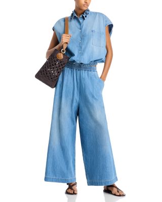 Embellished Collar Denim Shirt