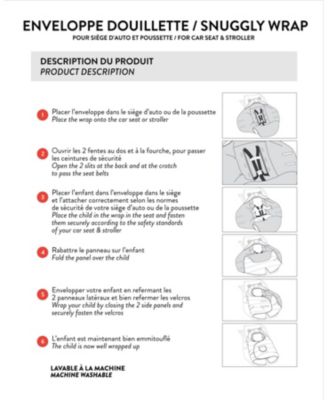 Unisex Snuggly Wrap Silver White For Car Seat and Stroller - Baby