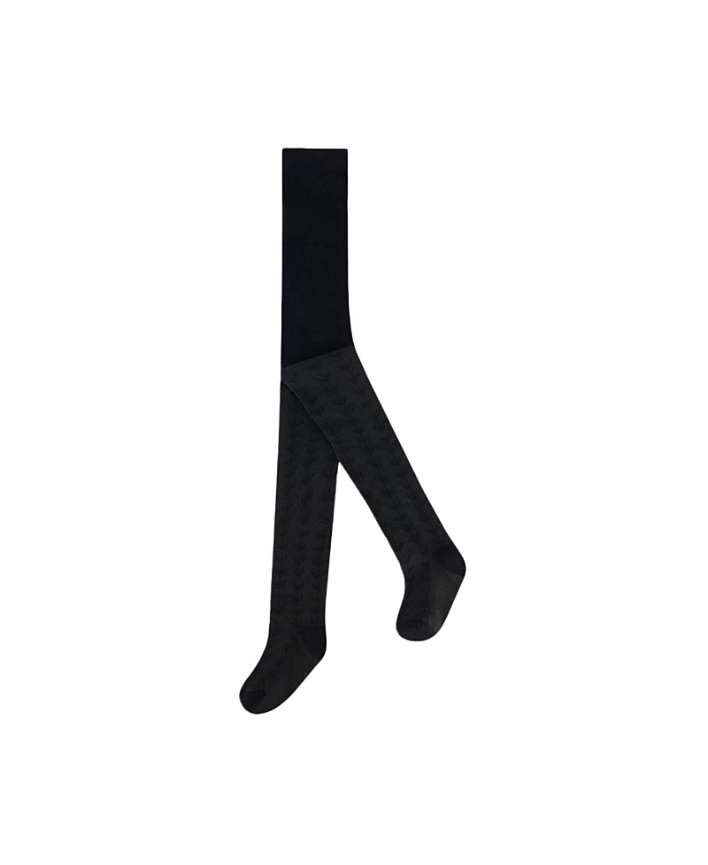 Deux par Deux Girls' Tonal Jacquard Tights - Baby