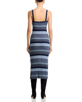 Cheval Striped Square Neck Dress